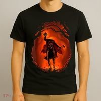 Halloween Scary Pumpkin Headless Horseman T-Shirt thumb 3