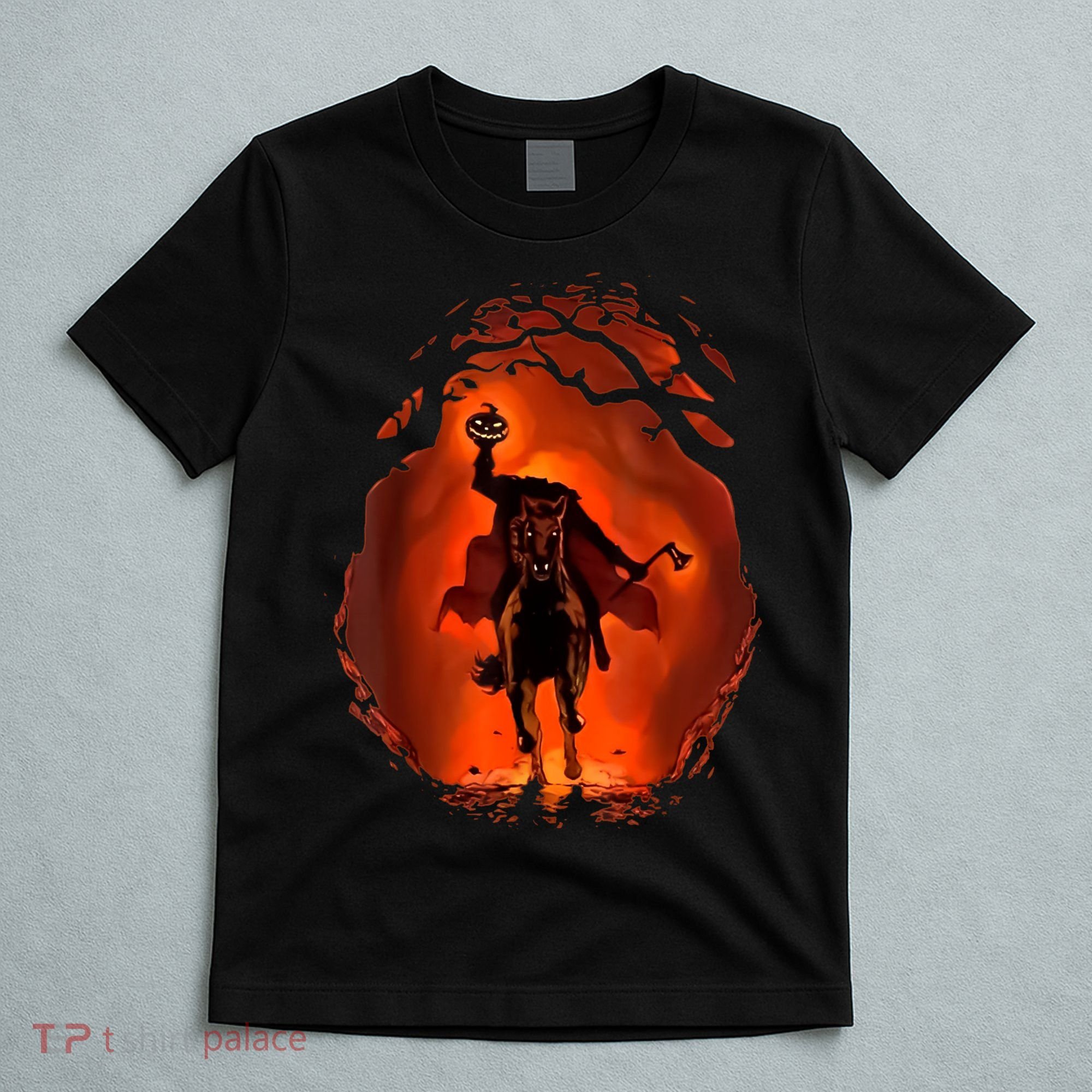 Halloween Scary Pumpkin Headless Horseman T-Shirt