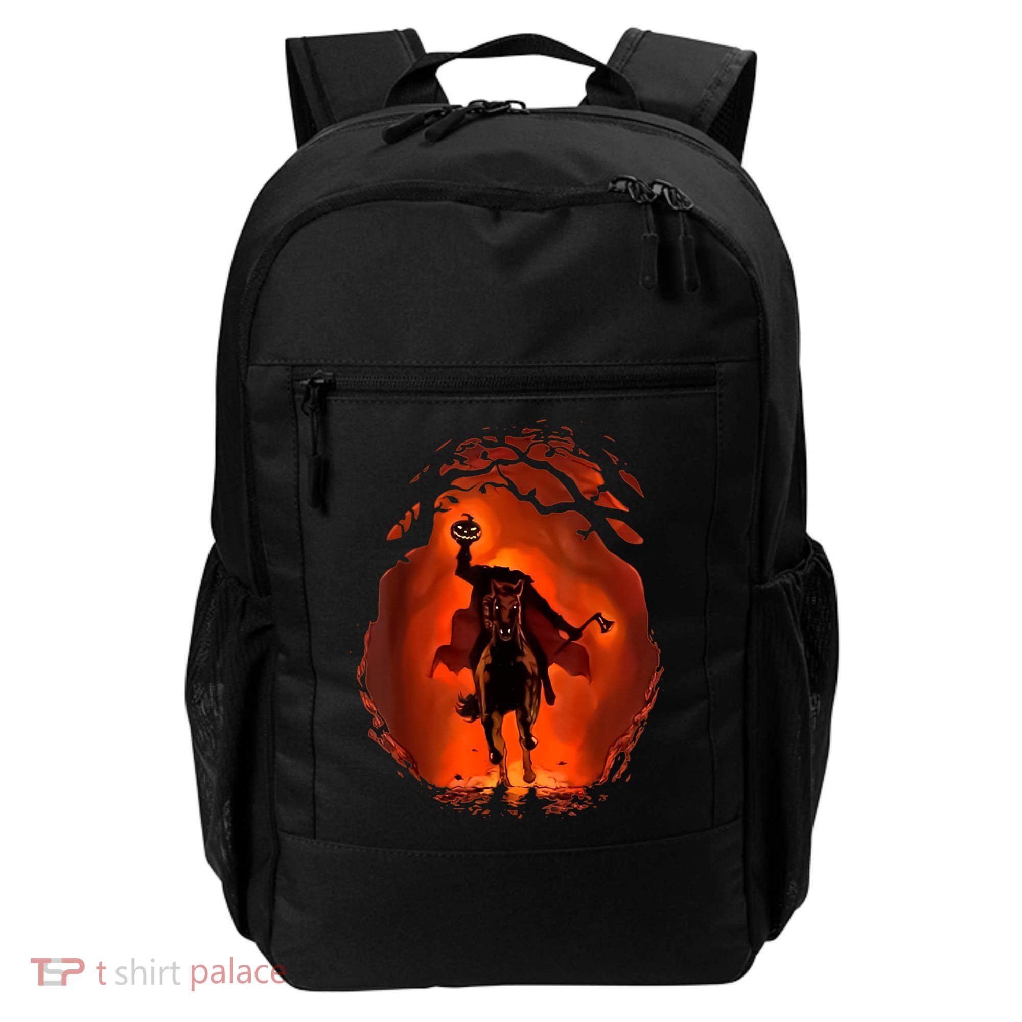 Halloween Scary Pumpkin Headless Horseman Backpack