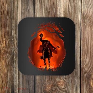 Halloween Scary Pumpkin Headless Horseman Coaster