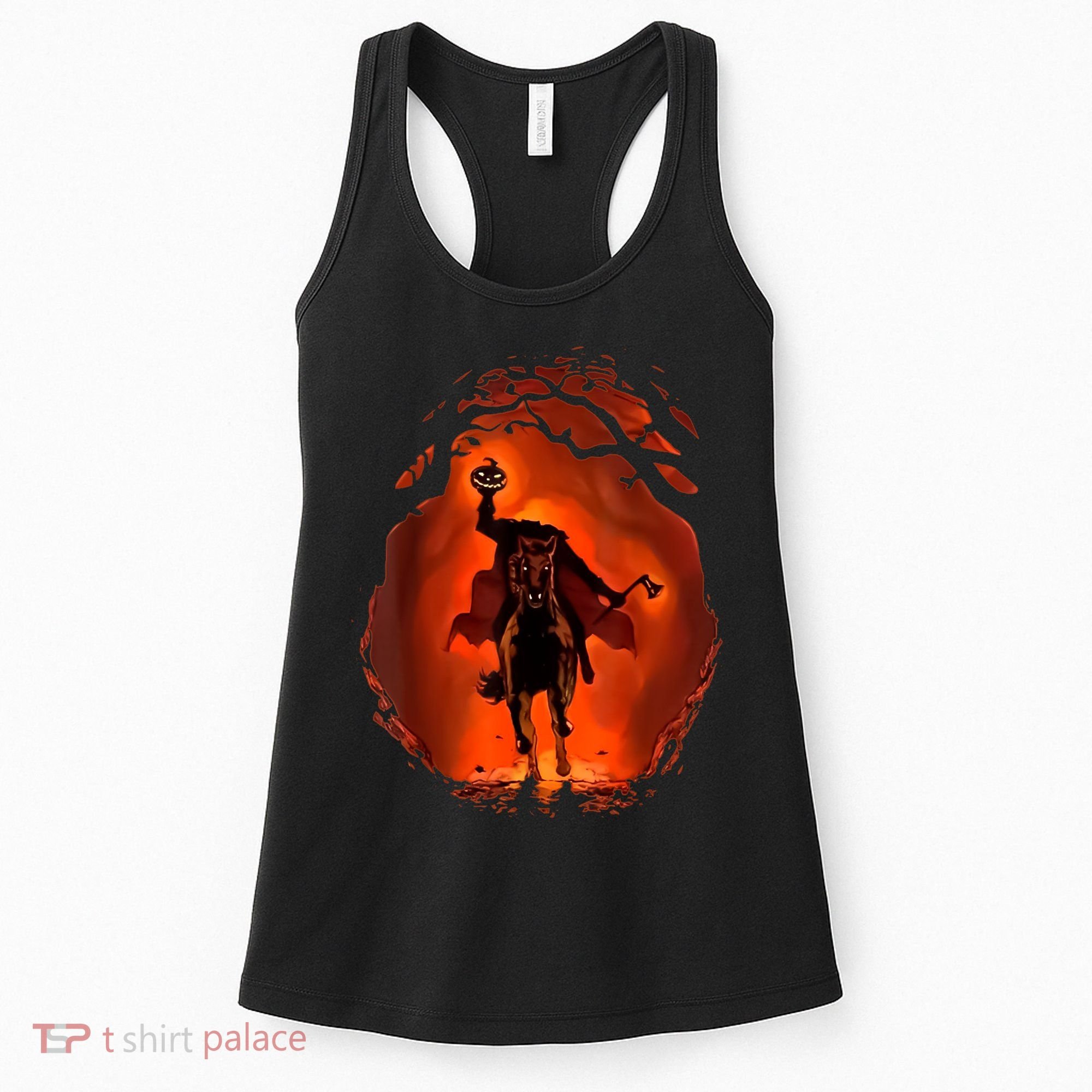 Halloween Scary Pumpkin Headless Horseman Women's Tank Top