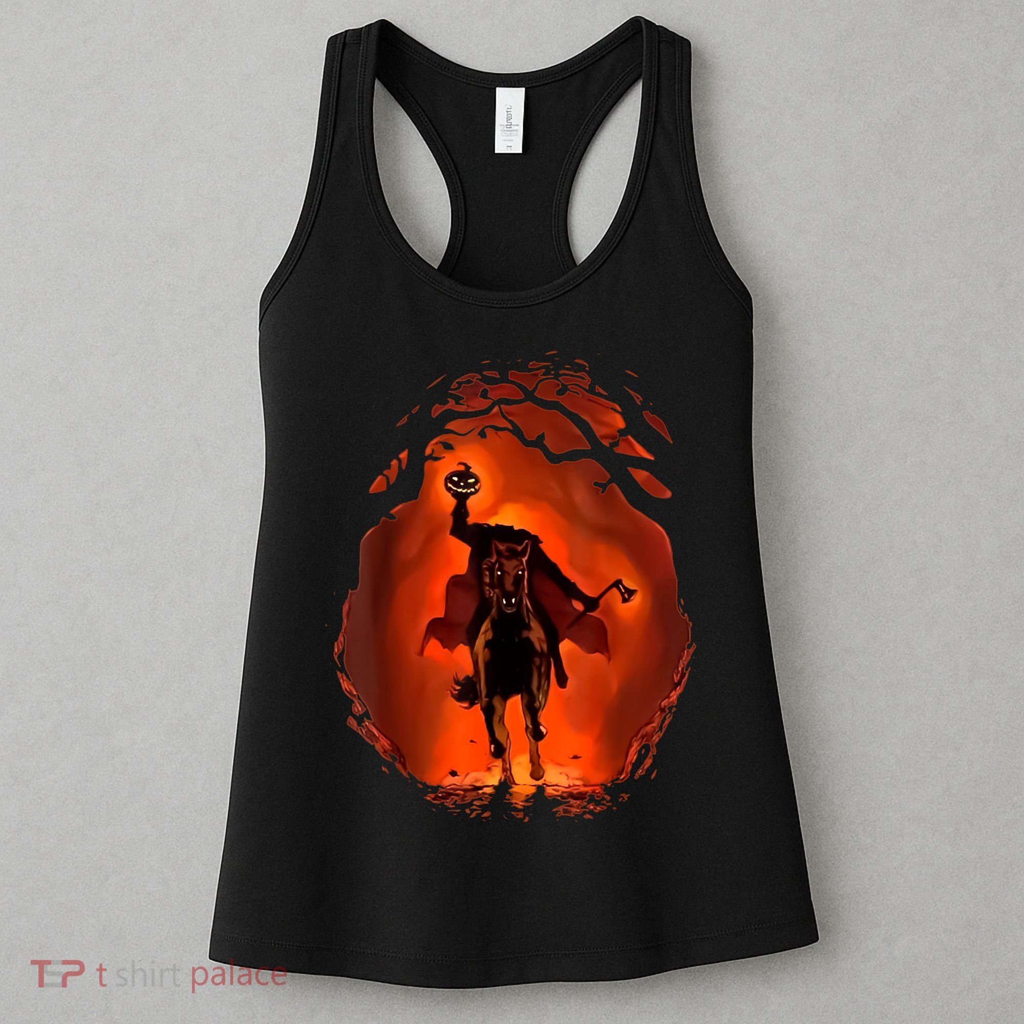Halloween Scary Pumpkin Headless Horseman Women's Tank Top