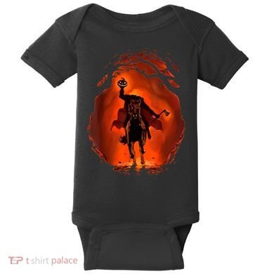 Halloween Scary Pumpkin Headless Horseman Baby Bodysuit