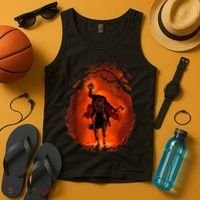 Halloween Scary Pumpkin Headless Horseman Tank Top thumb 4