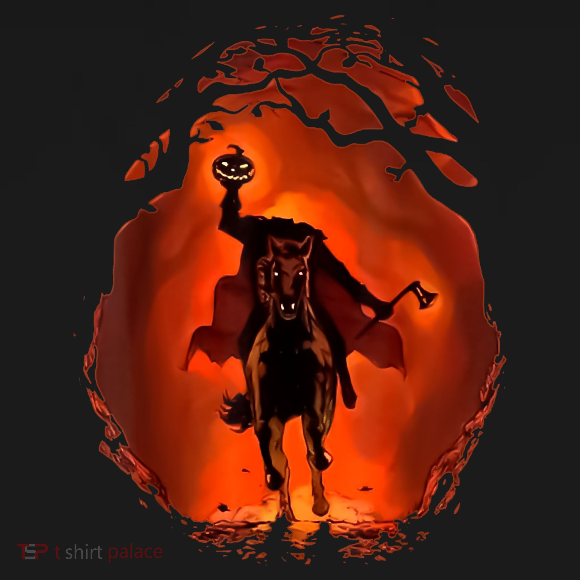 Halloween Scary Pumpkin Headless Horseman Tank Top