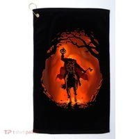 Halloween Scary Pumpkin Headless Horseman Golf Towel thumb 0
