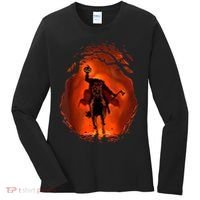 Halloween Scary Pumpkin Headless Horseman Women's Long Sleeve Shirt thumb 0