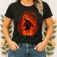 Halloween Scary Pumpkin Headless Horseman Women's T-Shirt thumb 2