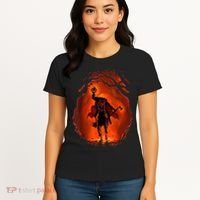 Halloween Scary Pumpkin Headless Horseman Women's T-Shirt thumb 4