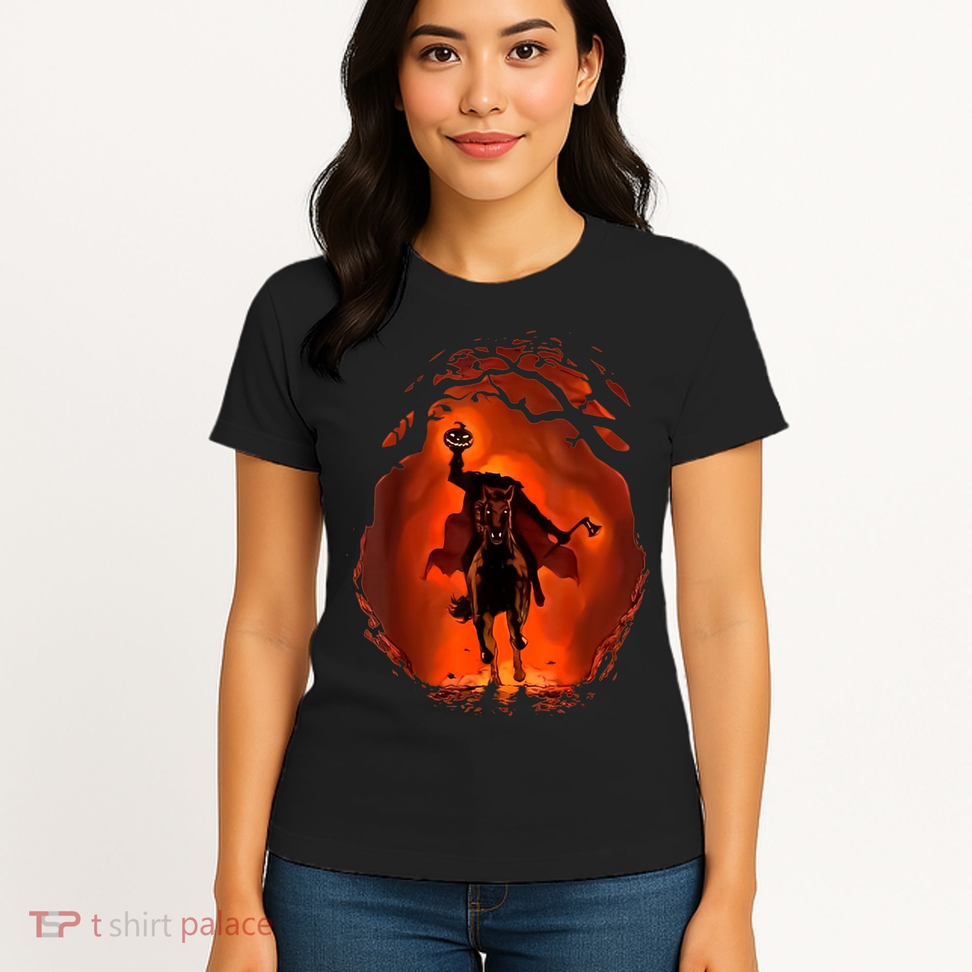 Halloween Scary Pumpkin Headless Horseman Women's T-Shirt