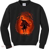 Halloween Scary Pumpkin Headless Horseman Kids Sweatshirt thumb 0