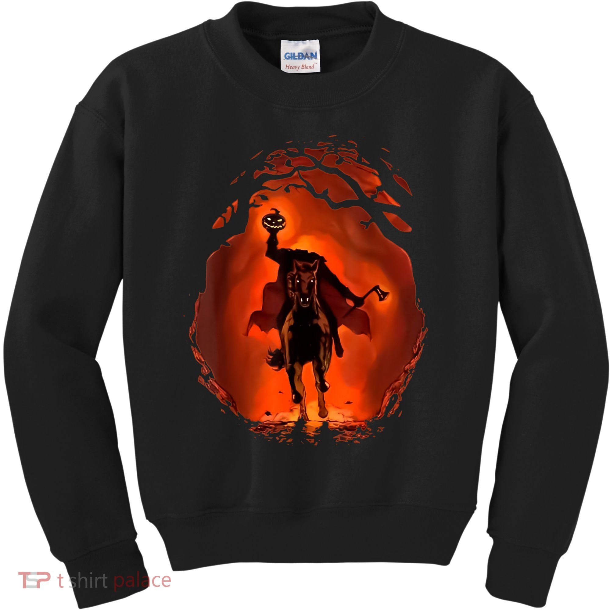 Halloween Scary Pumpkin Headless Horseman Kids Sweatshirt
