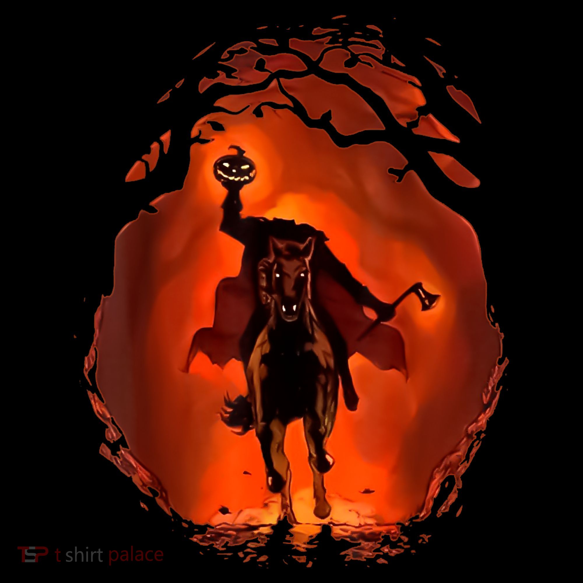 Halloween Scary Pumpkin Headless Horseman Kids Sweatshirt