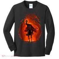 Halloween Scary Pumpkin Headless Horseman Kids Long Sleeve Shirt thumb 0