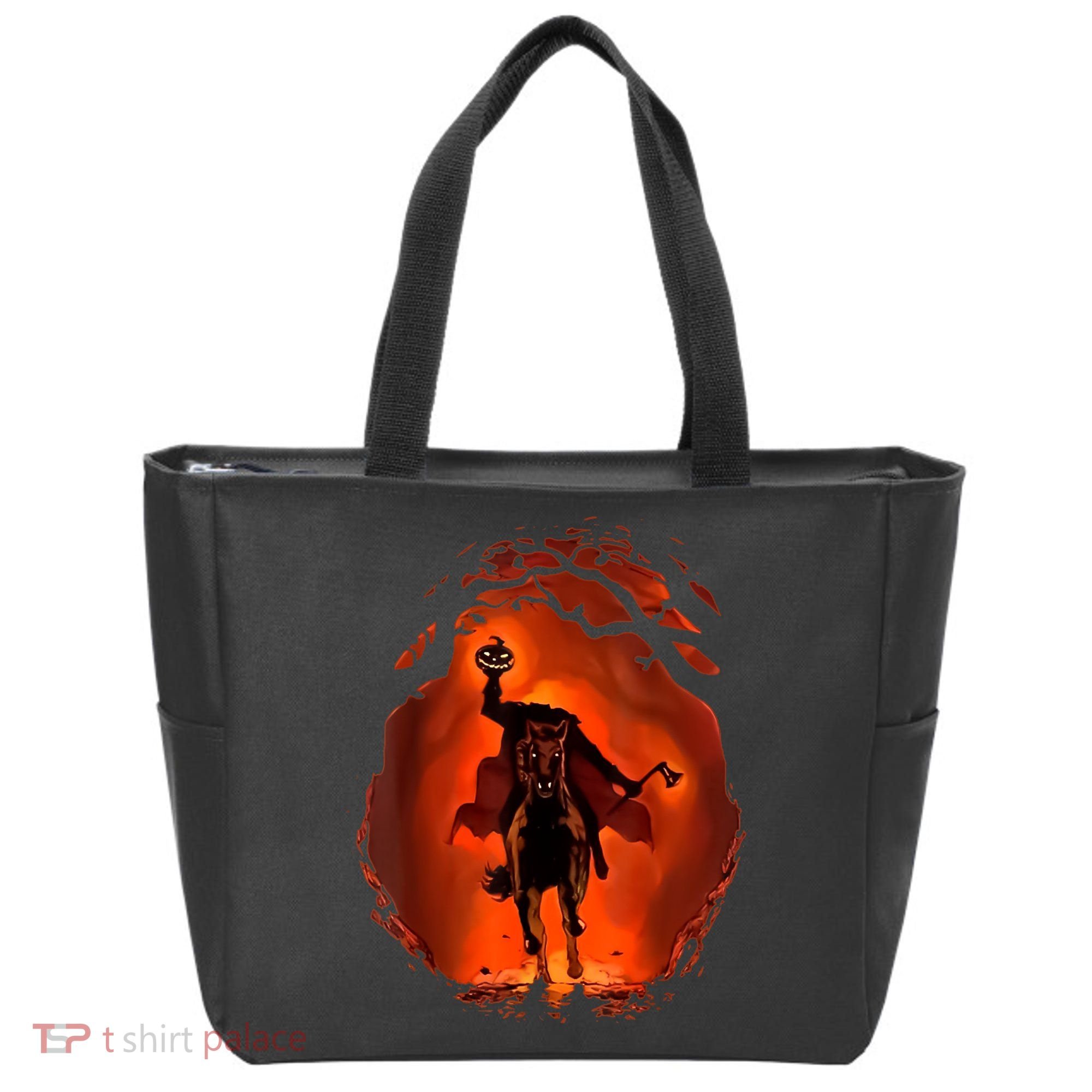 Halloween Scary Pumpkin Headless Horseman Tote Bag