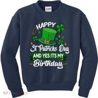 Happy St Patricks Day ItS My Birthday Saint Patricks Day Kids Sweatshirt thumb 0