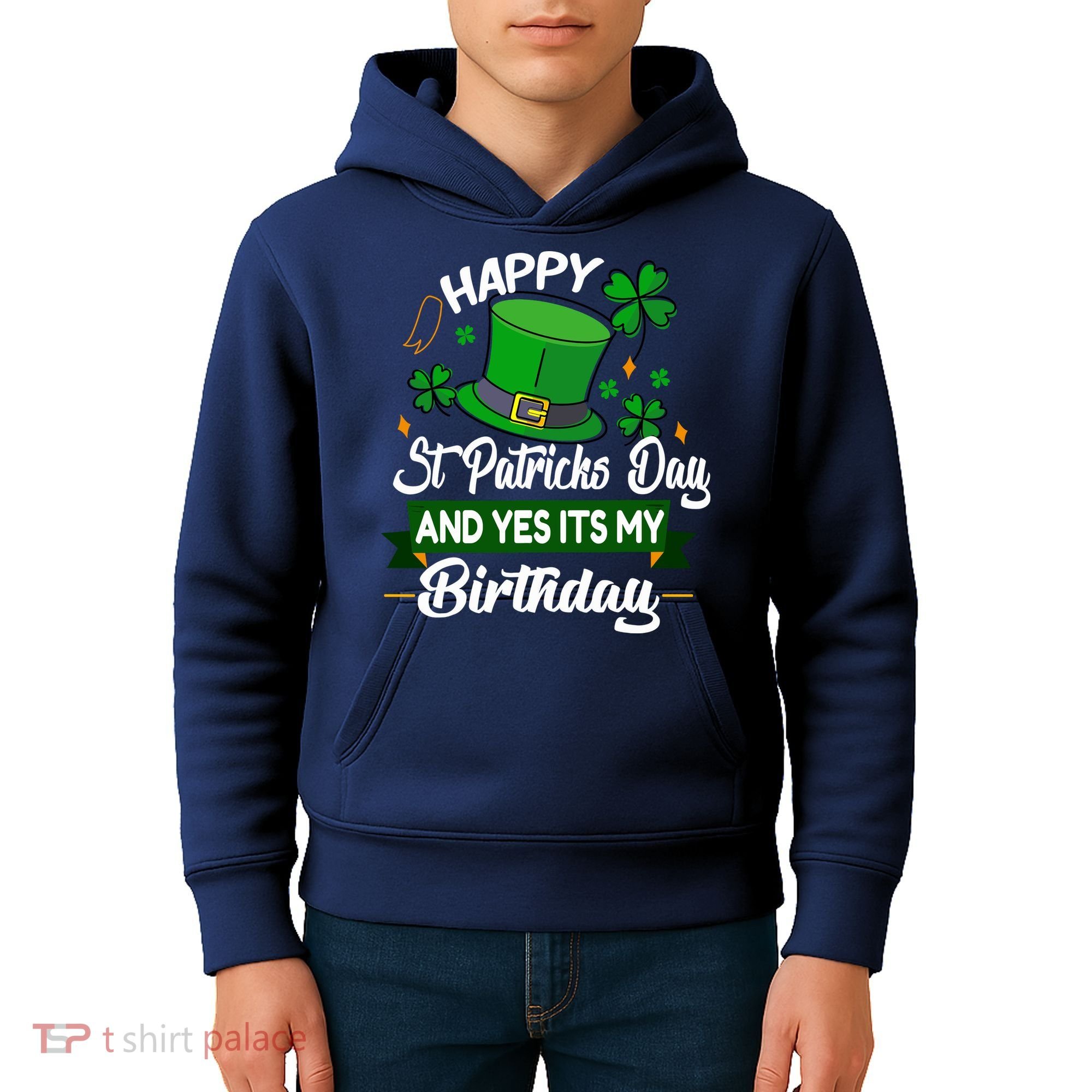 Happy St Patricks Day ItS My Birthday Saint Patricks Day Kids Hoodie
