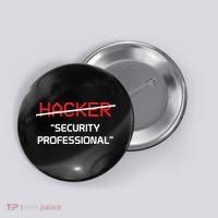 Hacker Security Professional Funny Programmer Gift Button thumb 0