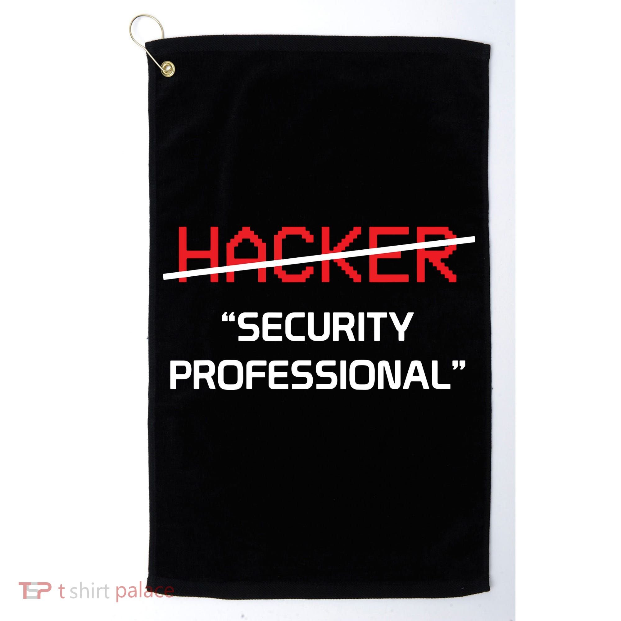 Hacker Security Professional Funny Programmer Gift Golf Towel