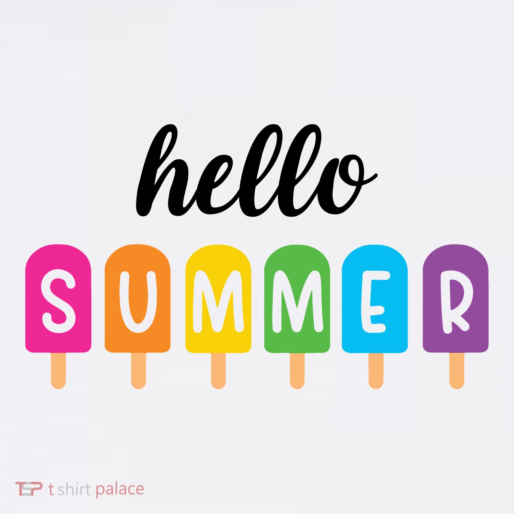 Hello Summer Popsicle Colorful T-Shirt