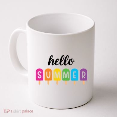 Hello Summer Popsicle Colorful Coffee Mug