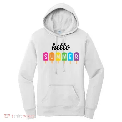 Hello Summer Popsicle Colorful Women's Hoodie