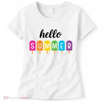 Hello Summer Popsicle Colorful Women's T-Shirt