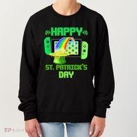 Happy St Patricks Day Retro Pixel Video Game Women's Sweatshirt thumb 0