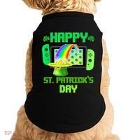 Happy St Patricks Day Retro Pixel Video Game Doggie Tank thumb 0