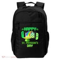 Happy St Patricks Day Retro Pixel Video Game Backpack thumb 0
