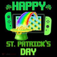 Happy St Patricks Day Retro Pixel Video Game Bucket Hat thumb 4