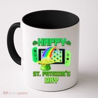 Happy St Patricks Day Retro Pixel Video Game Coffee Mug thumb 0