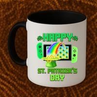 Happy St Patricks Day Retro Pixel Video Game Coffee Mug thumb 2