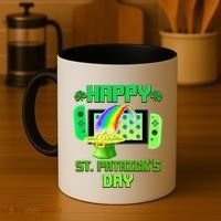 Happy St Patricks Day Retro Pixel Video Game Coffee Mug thumb 4