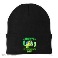 Happy St Patricks Day Retro Pixel Video Game Beanie thumb 0