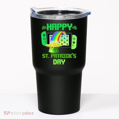 Happy St Patricks Day Retro Pixel Video Game Tumbler
