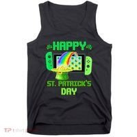 Happy St Patricks Day Retro Pixel Video Game Tank Top thumb 0