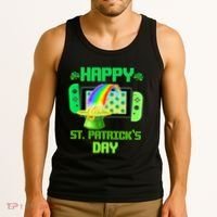 Happy St Patricks Day Retro Pixel Video Game Tank Top thumb 3