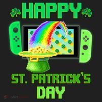 Happy St Patricks Day Retro Pixel Video Game Golf Towel thumb 3