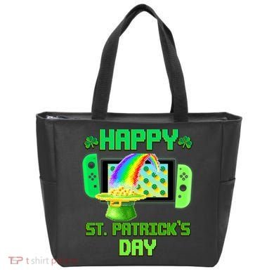 Happy St Patricks Day Retro Pixel Video Game Bag