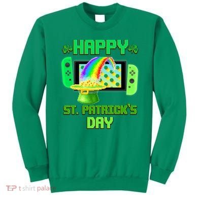 Happy St Patricks Day Retro Pixel Video Game Sweatshirt