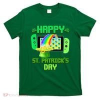 Happy St Patricks Day Retro Pixel Video Game T-Shirt thumb 0