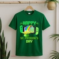 Happy St Patricks Day Retro Pixel Video Game T-Shirt thumb 2