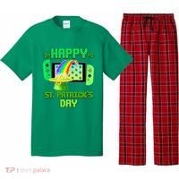 Happy St Patricks Day Retro Pixel Video Game Pajama Set thumb 0