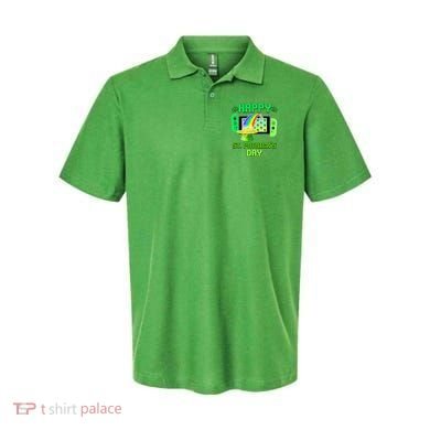 Happy St Patricks Day Retro Pixel Video Game Polo