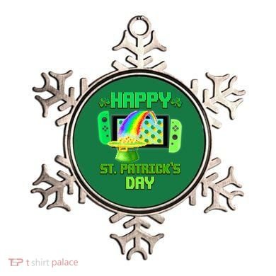 Happy St Patricks Day Retro Pixel Video Game Ornament