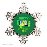 Happy St Patricks Day Retro Pixel Video Game Ornament thumb 0
