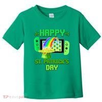 Happy St Patricks Day Retro Pixel Video Game Toddler T-Shirt thumb 0