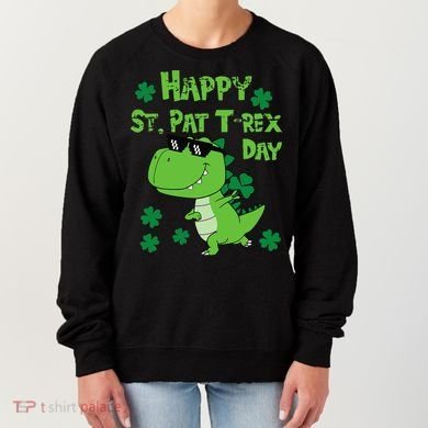 Happy St Pat Rex Dinosaur Saint Patrick'S Day Women's Sweatshirt