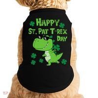 Happy St Pat Rex Dinosaur Saint Patrick'S Day Doggie Tank thumb 0